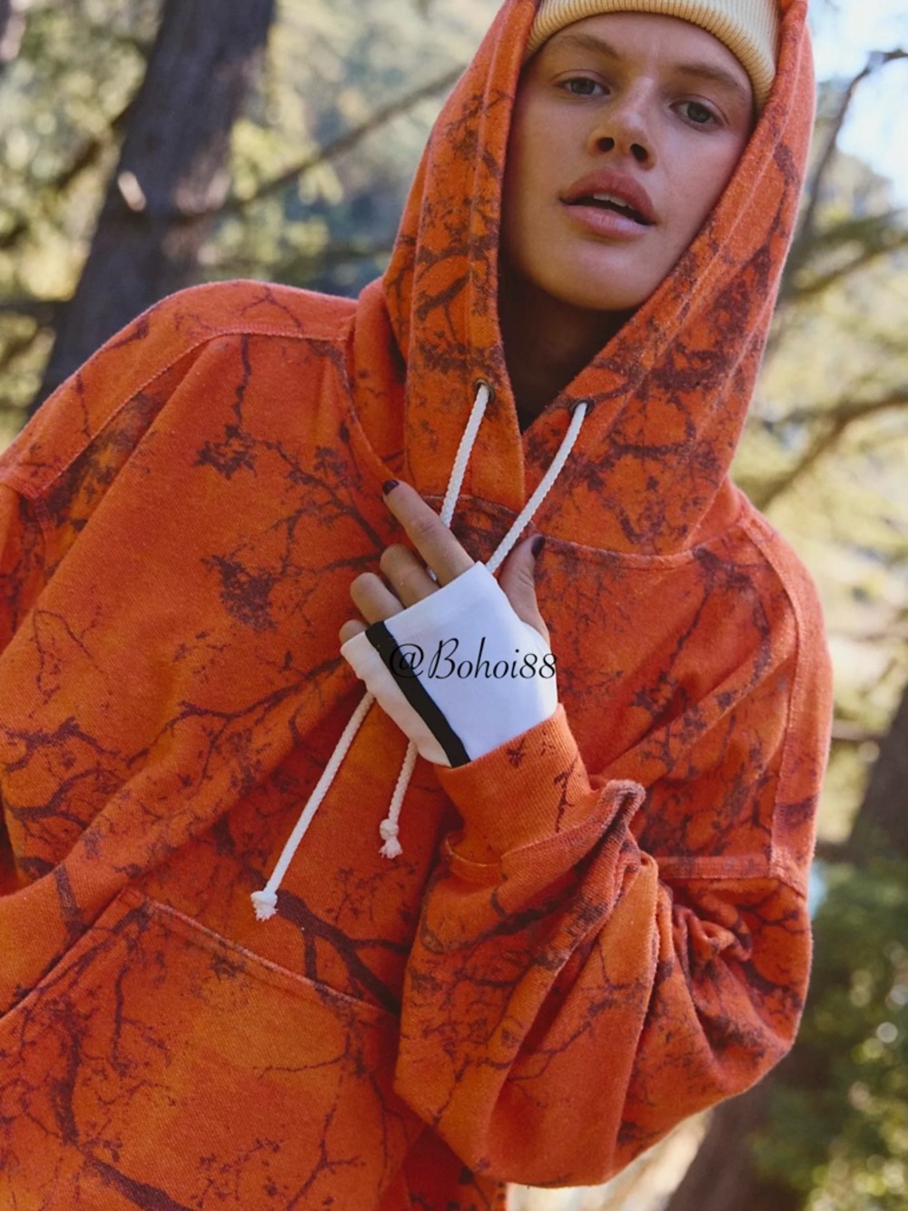 NEW Free People Final Call Printed Hoodie - Picture 3 of 11
